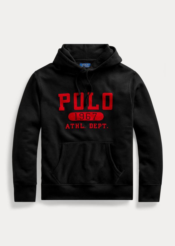 Sudaderas Con Capucha Polo Ralph Lauren Hombre Negros - Fleece Graphic - ODQIW4209